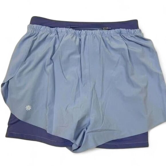 NWT Athleta Women's 2-in-1 "Mile Marker" Athletic Shorts. M. - Picture 7 of 9